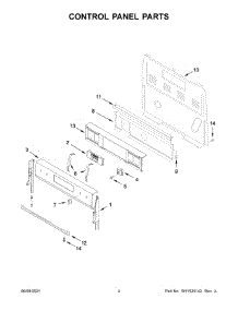 Control Panel Parts parts for Whirlpool Electric Range WFE550S0HZ2 from AppliancePartsPros.com