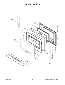 Door Parts parts for Whirlpool Electric Range WFE550S0HZ2 from AppliancePartsPros.com