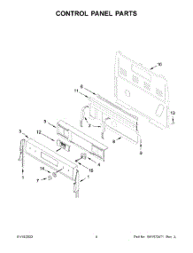 Control Panel Parts parts for Whirlpool Electric Range WFE775H0HB2 from AppliancePartsPros.com