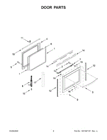 Door Parts parts for Whirlpool Electric Range WFE775H0HZ4 from AppliancePartsPros.com