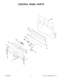 Control Panel Parts parts for Whirlpool Electric Range WFE975H0HV2 from AppliancePartsPros.com