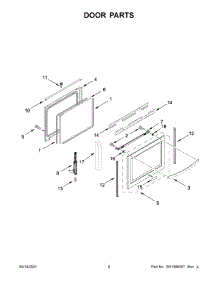 Door Parts parts for Whirlpool Electric Range WFE975H0HV2 from AppliancePartsPros.com