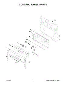 Control Panel Parts parts for Whirlpool Electric Range WFE975H0HZ4 from AppliancePartsPros.com