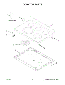 Cooktop Parts parts for Whirlpool Electric Range WFE975H0HZ5 from AppliancePartsPros.com