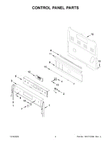 Control Panel Parts parts for Whirlpool Electric Range WFE975H0HZ5 from AppliancePartsPros.com