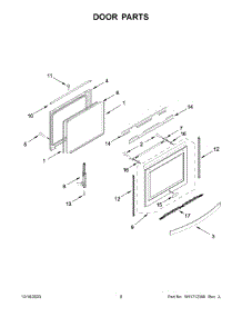 Door Parts parts for Whirlpool Electric Range WFE975H0HZ5 from AppliancePartsPros.com