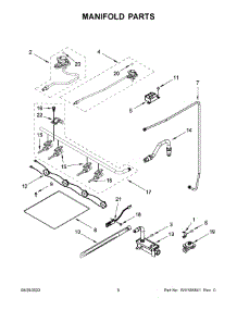 Manifold Parts parts for Whirlpool Gas Range WFG320M0BS4 from AppliancePartsPros.com