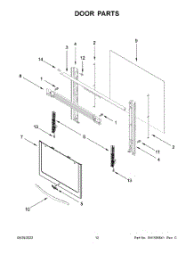 Door Parts parts for Whirlpool Gas Range WFG320M0BS4 from AppliancePartsPros.com