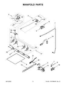 Manifold Parts parts for Whirlpool Gas Range WFG320M0BW3 from AppliancePartsPros.com