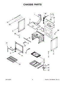 Chassis Parts parts for Whirlpool Gas Range WFG320M0BW3 from AppliancePartsPros.com