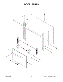 Door Parts parts for Whirlpool Gas Range WFG320M0BW3 from AppliancePartsPros.com