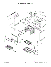 Chassis Parts parts for Whirlpool Gas Range WFG320M0MS0 from AppliancePartsPros.com