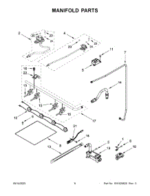 Manifold Parts parts for Whirlpool Gas Range WFG320M0MW0 from AppliancePartsPros.com