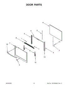 Door Parts parts for Whirlpool Gas Range WFG505M0BS4 from AppliancePartsPros.com