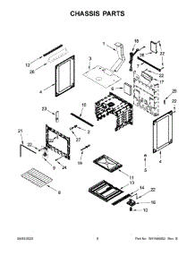 Chassis Parts parts for Whirlpool Gas Range WFG505M0BW3 from AppliancePartsPros.com
