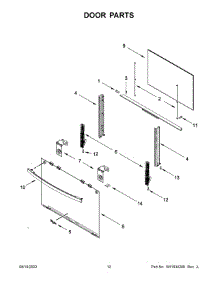 Door Parts parts for Whirlpool Gas Range WFG505M0MB0 from AppliancePartsPros.com
