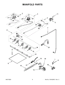 Manifold Parts parts for Whirlpool Gas Range WFG505M0MS0 from AppliancePartsPros.com