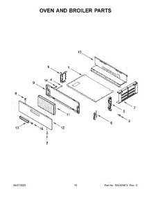 Oven And Broiler Parts parts for Whirlpool Gas Range WFG505M0MS0 from AppliancePartsPros.com