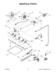 Manifold Parts parts for Whirlpool Gas Range WFG505M0MW0 from AppliancePartsPros.com