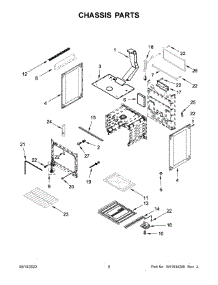 Chassis Parts parts for Whirlpool Gas Range WFG505M0MW0 from AppliancePartsPros.com