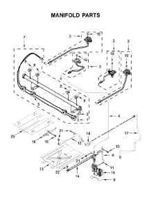 Manifold Parts parts for Whirlpool Gas Range WFG510S0HB1 from AppliancePartsPros.com