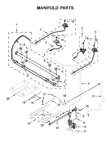 Manifold Parts parts for Whirlpool Gas Range WFG510S0HS1 from AppliancePartsPros.com