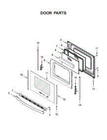 Door Parts parts for Whirlpool Gas Range WFG510S0HS1 from AppliancePartsPros.com