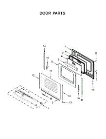 Door Parts parts for Whirlpool Gas Range WFG515S0JB1 from AppliancePartsPros.com