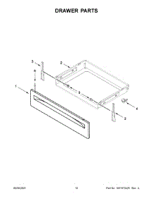 Drawer Parts parts for Whirlpool Gas Range WFG515S0JB2 from AppliancePartsPros.com