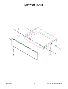 Drawer Parts parts for Whirlpool Gas Range WFG515S0JS2 from AppliancePartsPros.com