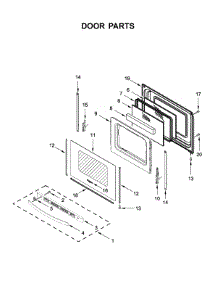 Door Parts parts for Whirlpool Gas Range WFG515S0JW0 from AppliancePartsPros.com