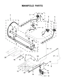 Manifold Parts parts for Whirlpool Gas Range WFG515S0JW1 from AppliancePartsPros.com