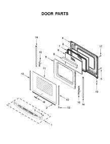 Door Parts parts for Whirlpool Gas Range WFG515S0JW1 from AppliancePartsPros.com