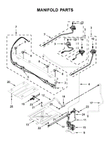 Manifold Parts parts for Whirlpool Gas Range WFG520S0FS1 from AppliancePartsPros.com