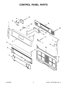 Control Panel Parts parts for Whirlpool Gas Range WFG525S0JB2 from AppliancePartsPros.com