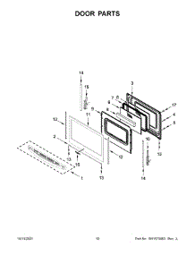 Door Parts parts for Whirlpool Gas Range WFG525S0JB2 from AppliancePartsPros.com