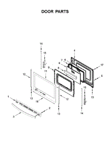 Door Parts parts for Whirlpool Gas Range WFG525S0JS0 from AppliancePartsPros.com