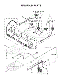 Manifold Parts parts for Whirlpool Gas Range WFG525S0JS1 from AppliancePartsPros.com