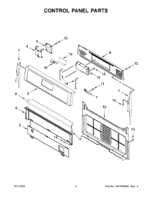 Control Panel Parts parts for Whirlpool Gas Range WFG525S0JS2 from AppliancePartsPros.com