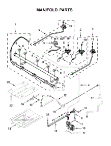 Manifold Parts parts for Whirlpool Gas Range WFG525S0JT0 from AppliancePartsPros.com