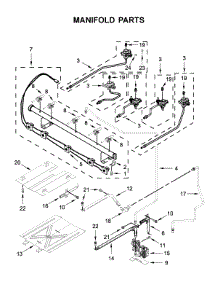 Manifold Parts parts for Whirlpool Gas Range WFG525S0JT1 from AppliancePartsPros.com
