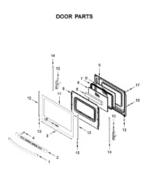 Door Parts parts for Whirlpool Gas Range WFG525S0JT1 from AppliancePartsPros.com