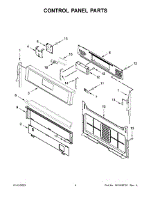 Control Panel Parts parts for Whirlpool Gas Range WFG525S0JT2 from AppliancePartsPros.com