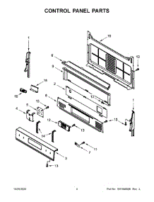 Control Panel Parts parts for Whirlpool Gas Range WFG525S0JT5 from AppliancePartsPros.com