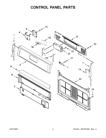 Control Panel Parts parts for Whirlpool Gas Range WFG525S0JV2 from AppliancePartsPros.com