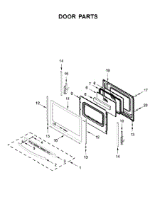 Door Parts parts for Whirlpool Gas Range WFG525S0JW0 from AppliancePartsPros.com