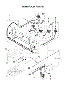Manifold Parts parts for Whirlpool Gas Range WFG525S0JW1 from AppliancePartsPros.com