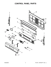 Control Panel Parts parts for Whirlpool Gas Range WFG525S0JW5 from AppliancePartsPros.com