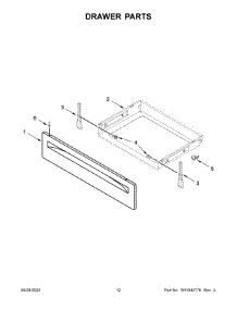 Drawer Parts parts for Whirlpool Gas Range WFG525S0JW5 from AppliancePartsPros.com