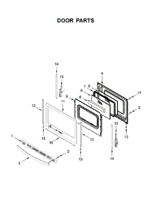 Door Parts parts for Whirlpool Gas Range WFG525S0JZ0 from AppliancePartsPros.com
